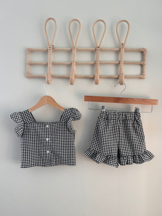 The Margot Set - Black and White Gingham
