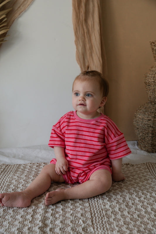 Boardwalk Romper - Sorbet