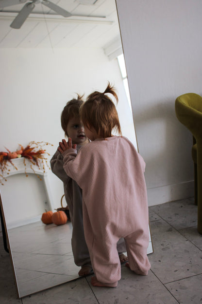 WAFFLE KNIT PLAYSUIT