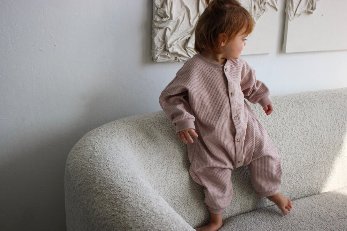 WAFFLE KNIT PLAYSUIT