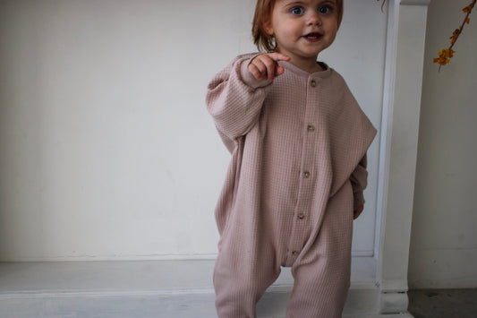 WAFFLE KNIT PLAYSUIT