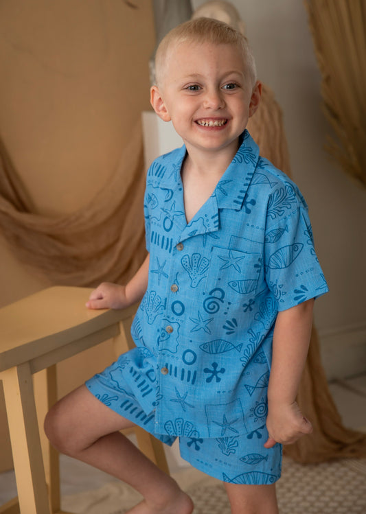 OCEANO BUTTON-UP SET