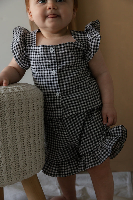 The Margot Set - Black and White Gingham